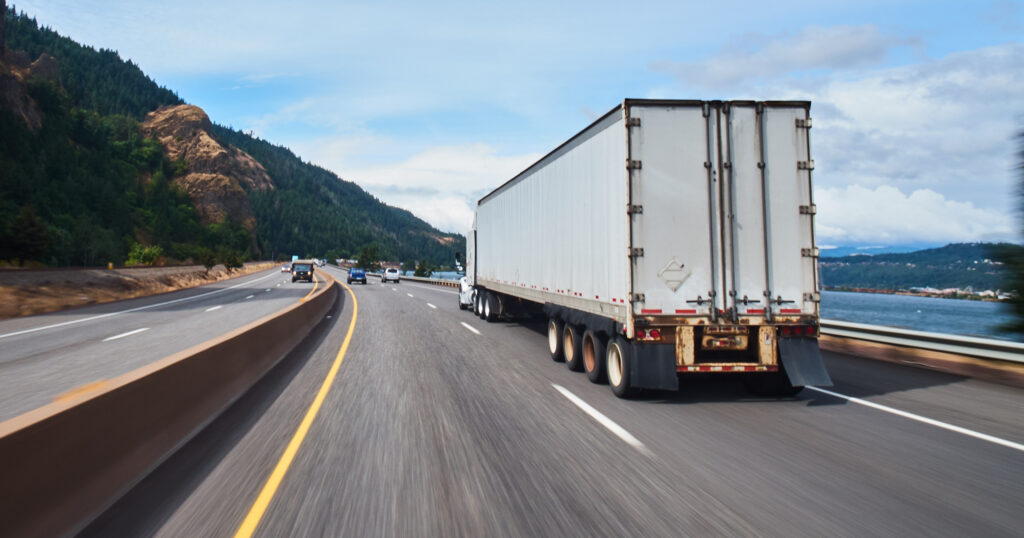 large freight truck on highway